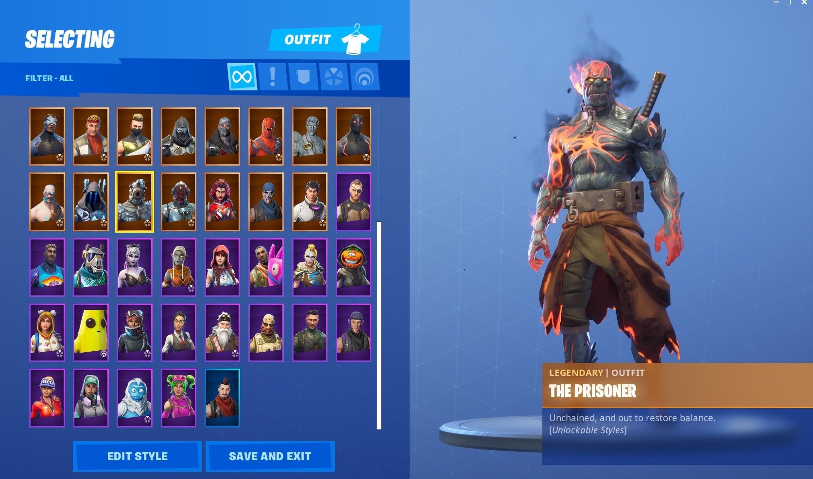 ⚡59 Outfits! 💎Love Ranger! 💎Red Knight! 💎The Ice King! 💎A.I.M.! ⚡49 Backs! ⚡StW: 205 lvl! ⚡8x Pets! NO.8