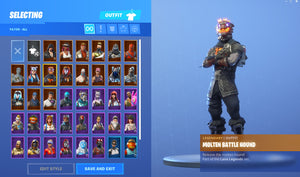 ⚡43 Outfits! 💎Molten Battle Hound! 💎Molten Valkyrie! 💎Love Ranger! ⚡41 Backs! ⚡StW! ⚡7x Pets! NO.11