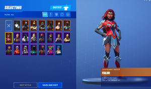 ⚡21 Outfits! 💎Valor! 💎Omega! 💎Ragnarok! 💎Enforcer! 💎The Visitor! ⚡14 Backs! No.16