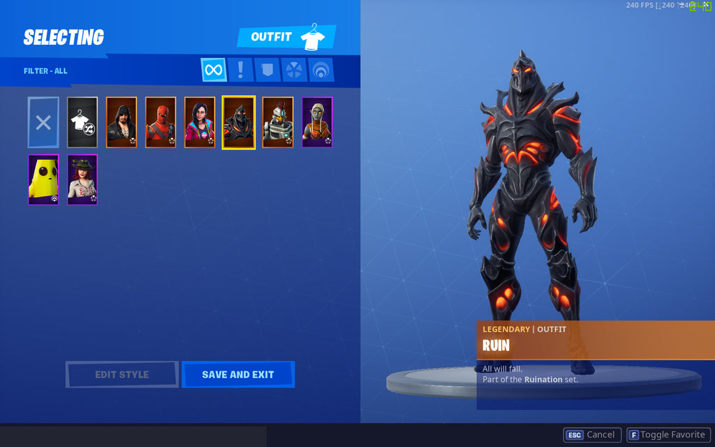 Fortnite 8 Skins Account (Battlepass S9) NO.1