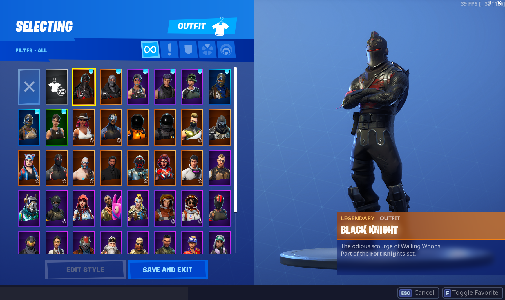 Black Knight with Season 2 Skins, Sparkle Specialists, Twitch Prime Skins, AC/DC, Axecalibur, Floss, The Worm & More | 670 Vbucks | Full Email Access